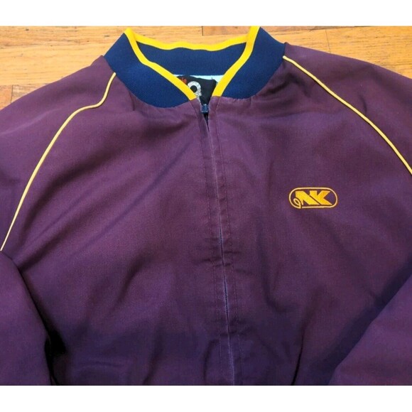 Vintage King Louie Pro Fit Jacket Made In USA Maroon/Gold XL 80's 90's Bomber - Picture 2 of 8